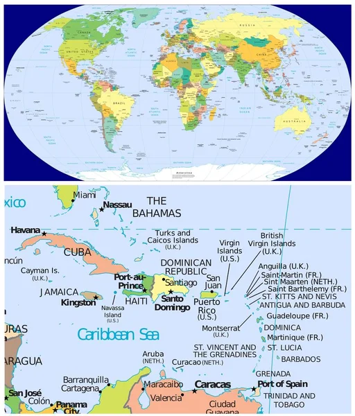 Caraibi e mondo — Foto Stock