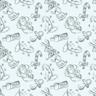 Uyuyan bir bebek ve oyuncak bir rüya 3 sorunsuz kroki