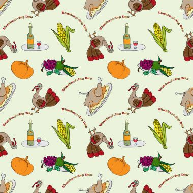 Şükran Günü tatili 2 için seamless modeli