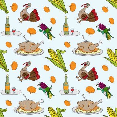 Şükran Günü tatili 3 için seamless modeli