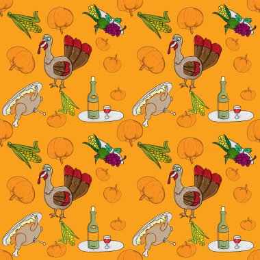 Şükran Günü tatili 5 için seamless modeli