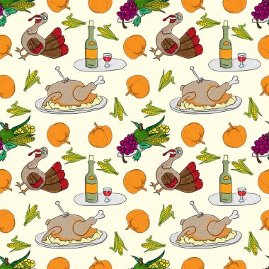 Şükran Günü tatili 4 için seamless modeli
