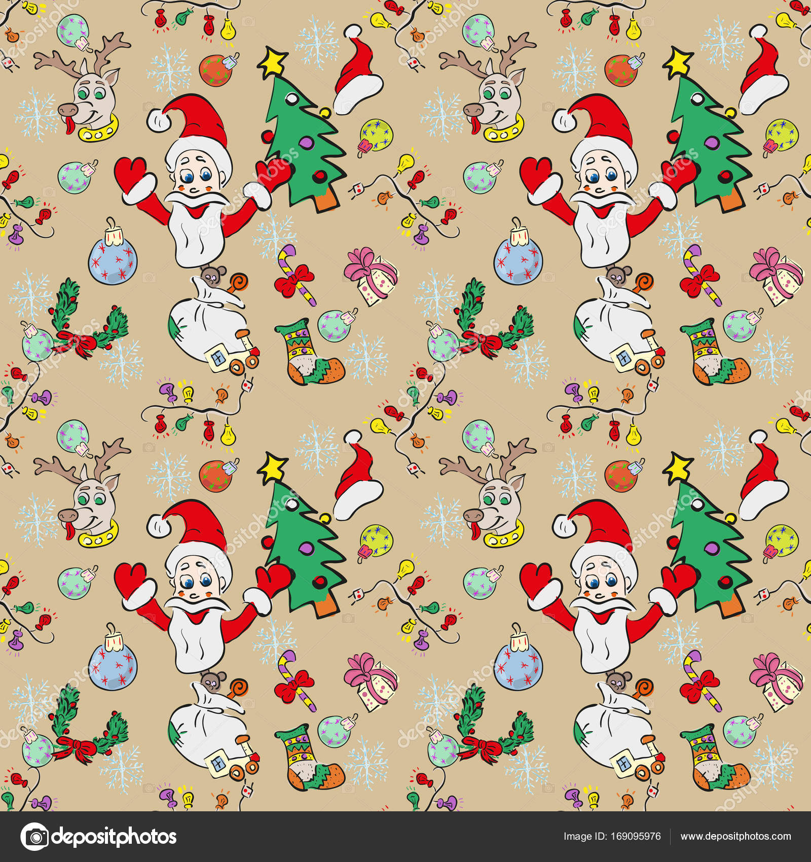 Wzór W Stylu Rysunki Dzieci Z Boże Narodzenie I N Grafika