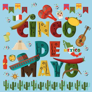flat_6_style izole arka plan Meksika elem üzerinde resimde