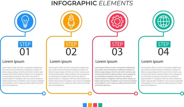 Präsentation Geschäftsinfografik Vorlage Mit Optionen — Stockvektor