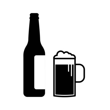 Beyaz arka planda şarap simgesi Vektör Çizimi.