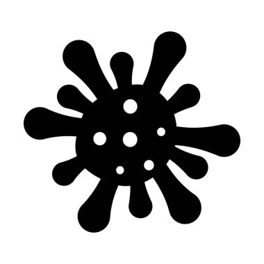 mikrop, bakteri simgesi üzerinde beyaz izole