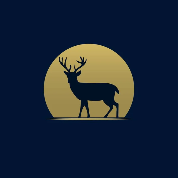 Ilustracja Projektu Logo Jelenia — Wektor stockowy