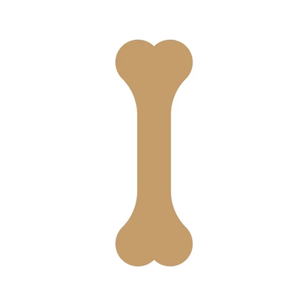 Knochensymbol Hundefutter Symbol Flacher Vektor — Stockvektor