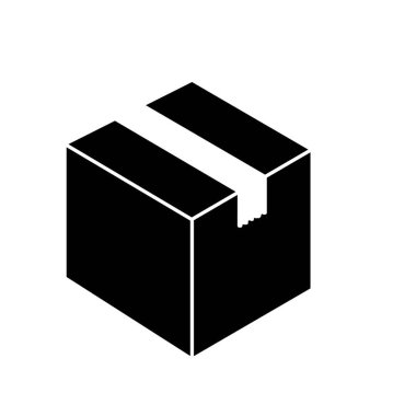 Kutu, Paket, Paketlenmiş Düz Web Mobil Simgesi / Vektör İmzalama Simgesi Elemanı