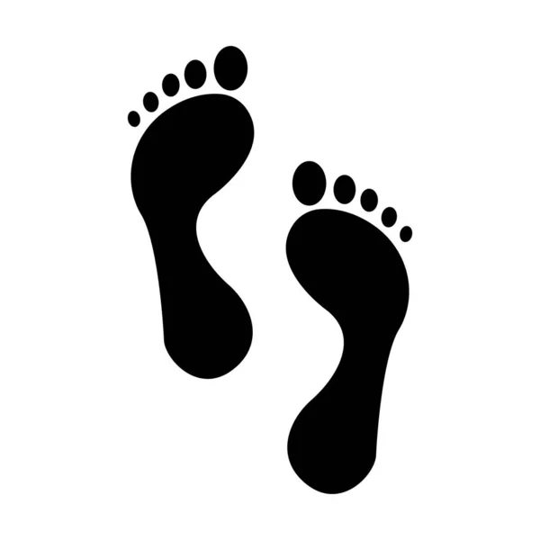 Footprint Icon Vector Human Footprints — Stock Vector