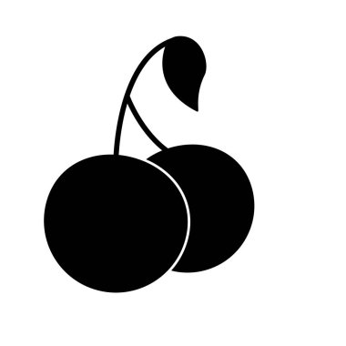 Taze kırmızı cerry meyve logosu iş logoları için uygundur