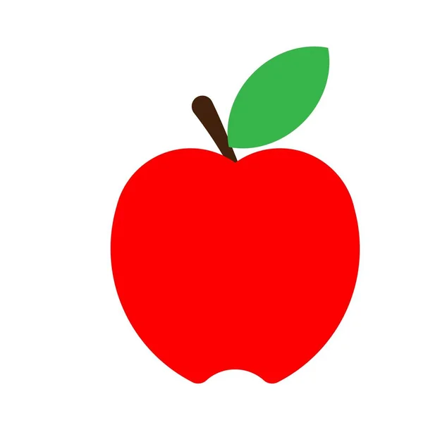 Apple Icoon Trendy Platte Stijl Geïsoleerd Grijze Achtergrond Apple Icon — Stockvector