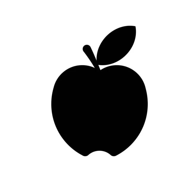 Apple Ikonen Trendig Platt Stil Isolerad Grå Bakgrund Apple Ikon — Stock vektor
