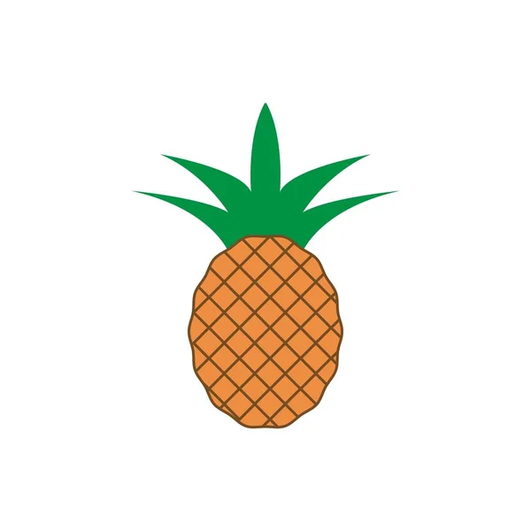 Ananas Glyph Icoon Fruit Voedsel Tropisch Fruit Teken Vector Graphics — Stockvector