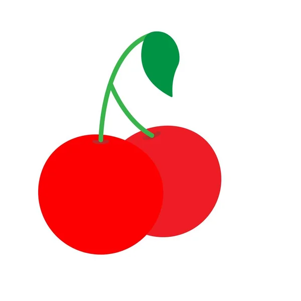 Vers Rood Cerry Fruit Logo Geschikt Voor Zakelijke Logo — Stockvector