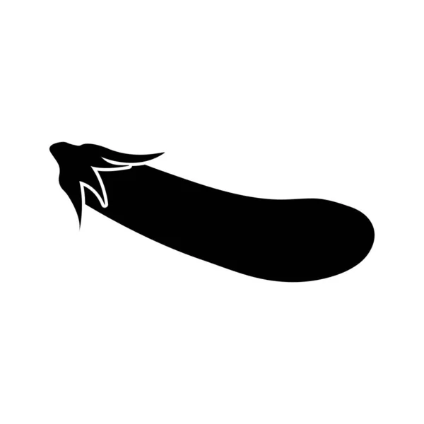 Auberginen Symbol Flache Abbildung Des Auberginen Vektorsymbols Auf Weißem Hintergrund — Stockvektor