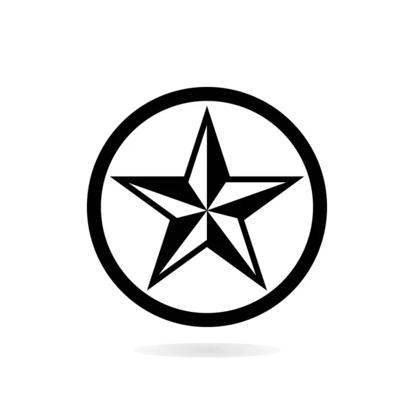 Vektor Illustration Schwarzer Sternform Star Symbol Starikone — Stockvektor