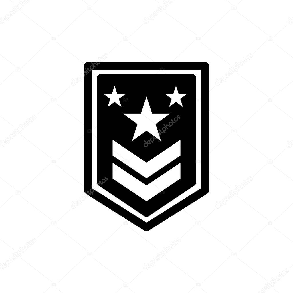 Rank on the sleeve icon. Element of military for mobile concept and web apps. Detailed rank on the sleeve icon can be used for web and mobile. Premium icon on white background