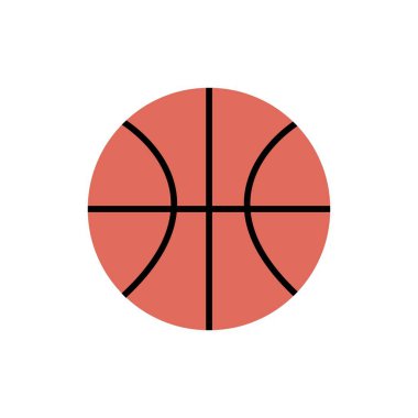 Basketbol simgesi beyaz zemin üzerine