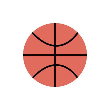 Basketbol simgesi beyaz zemin üzerine