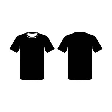 Bir erkek T-shirt önden ve arkadan görünüm