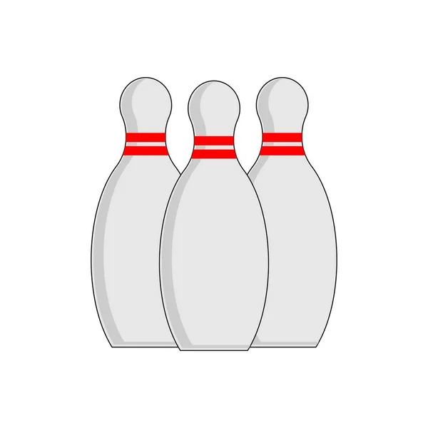 Icône Bowling Illustration Plate Icône Vectorielle Bowling Symbole Signe Bowling — Image vectorielle