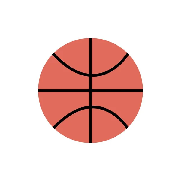 Basketball Icon White Background — Stock Vector