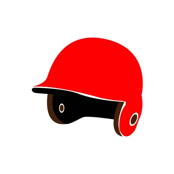 Casque Baseball Vectoriel Isolé Sur Fond Blanc — Image vectorielle