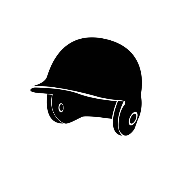 Casque Baseball Vectoriel Isolé Sur Fond Blanc — Image vectorielle