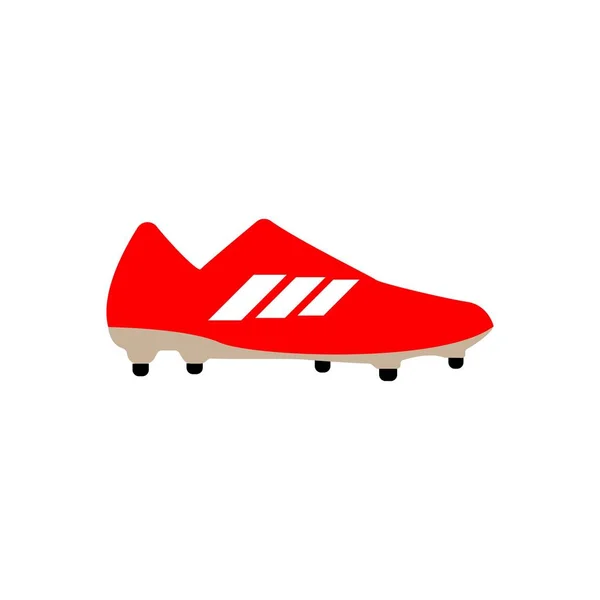 Chaussures Football Dans Style Plat Mode Isolé Sur Fond Chaussures — Image vectorielle