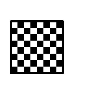 Satranç tahtası simgesi siyah ve izole vektör çizimi