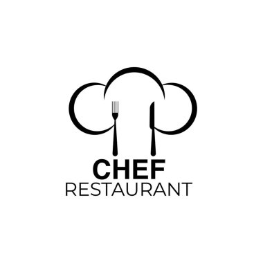 Logo, Etiket, Rozet ve diğer tasarım için Vintage Style Restaurant Shop Tasarım Elemanı. Çatal ve kaşık retro vektör illüstrasyon.