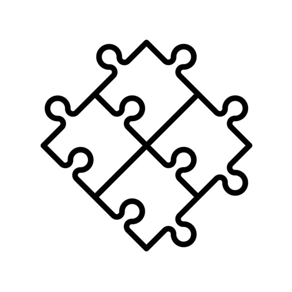 Puzzle Icône Compatible Dans Style Plat Illustration Vectorielle Accord Jigsaw — Image vectorielle