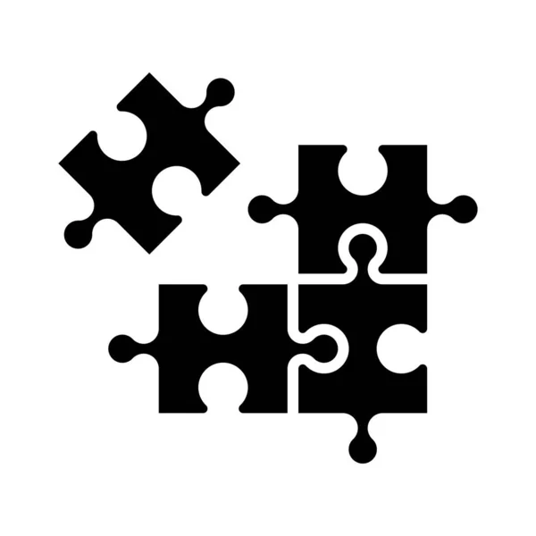 Puzzle Kompatibilis Ikon Lapos Stílusban Kirakós Megállapodás Vektor Illusztráció Fehér — Stock Vector