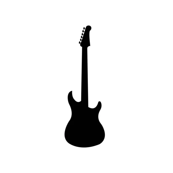 Ilustrasi Vektor Datar Gitar Listrik Instrumen Musik Rock - Stok Vektor