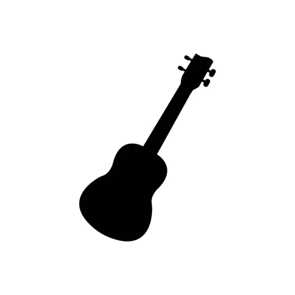 Guitar Icon Vector Acoustic Musical Instrument Sign Isolated White Background — Stock Vector