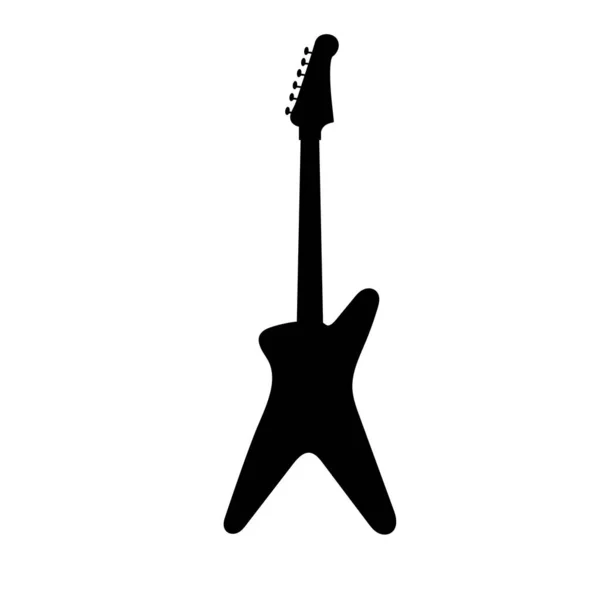 Elektrische Gitaar Platte Vector Illustratie Instrumenten Voor Rockmuziek — Stockvector