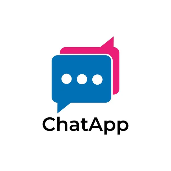 Chat Vector Logotype Design Template — Stock Vector