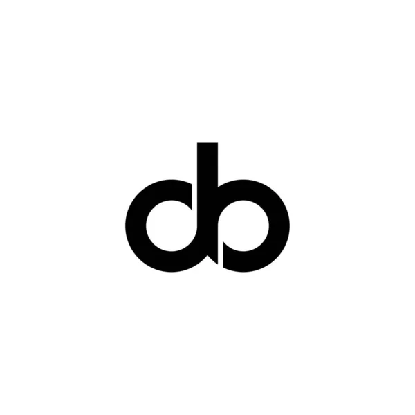 带有圆圈概念的初始Ab或Db标志设计灵感 — 图库矢量图片