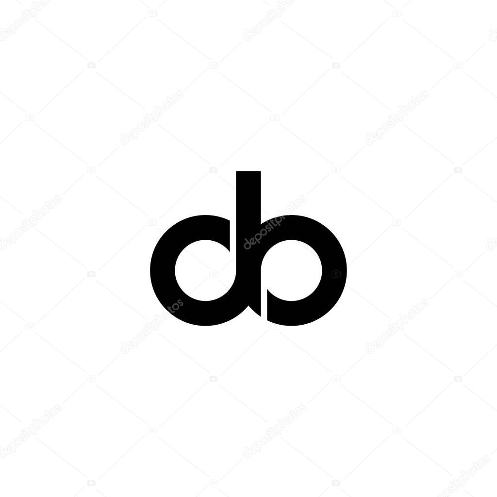Initial ab or db logo design inspiration with circle concept