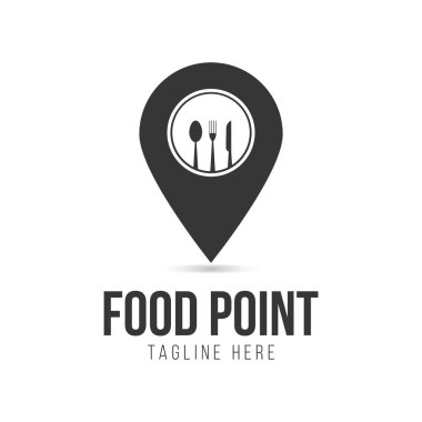 Gıda noktası logo tasarım şablonu