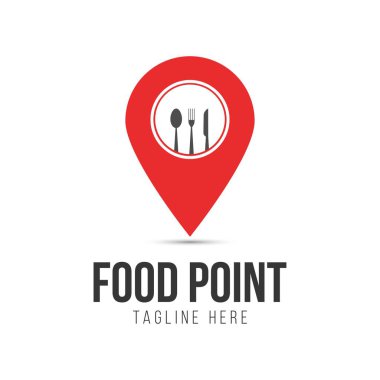 Gıda noktası logo tasarım şablonu