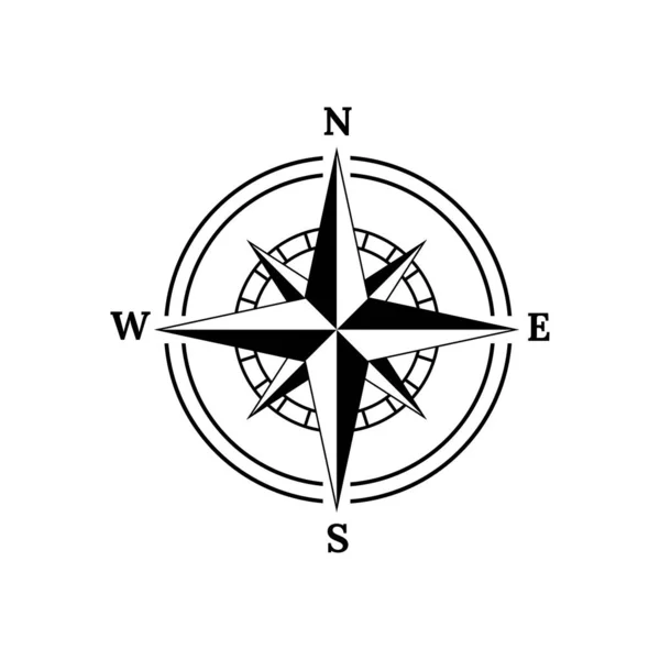 Compass Logo Icono Símbolo Diseño Plantilla Ilustración — Vector de stock