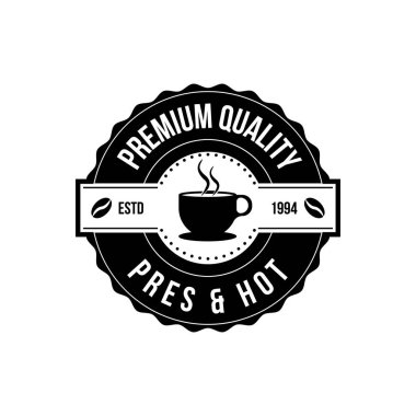 Kahve dükkanı vektör logosu şablonu. Kahve dükkanı, kafe ya da restoran için profesyonel logo.