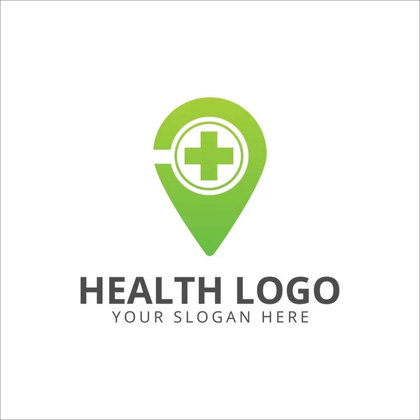 Sağlık noktası logosu tasarımı. Tıbbi sağlık logosu tasarımı