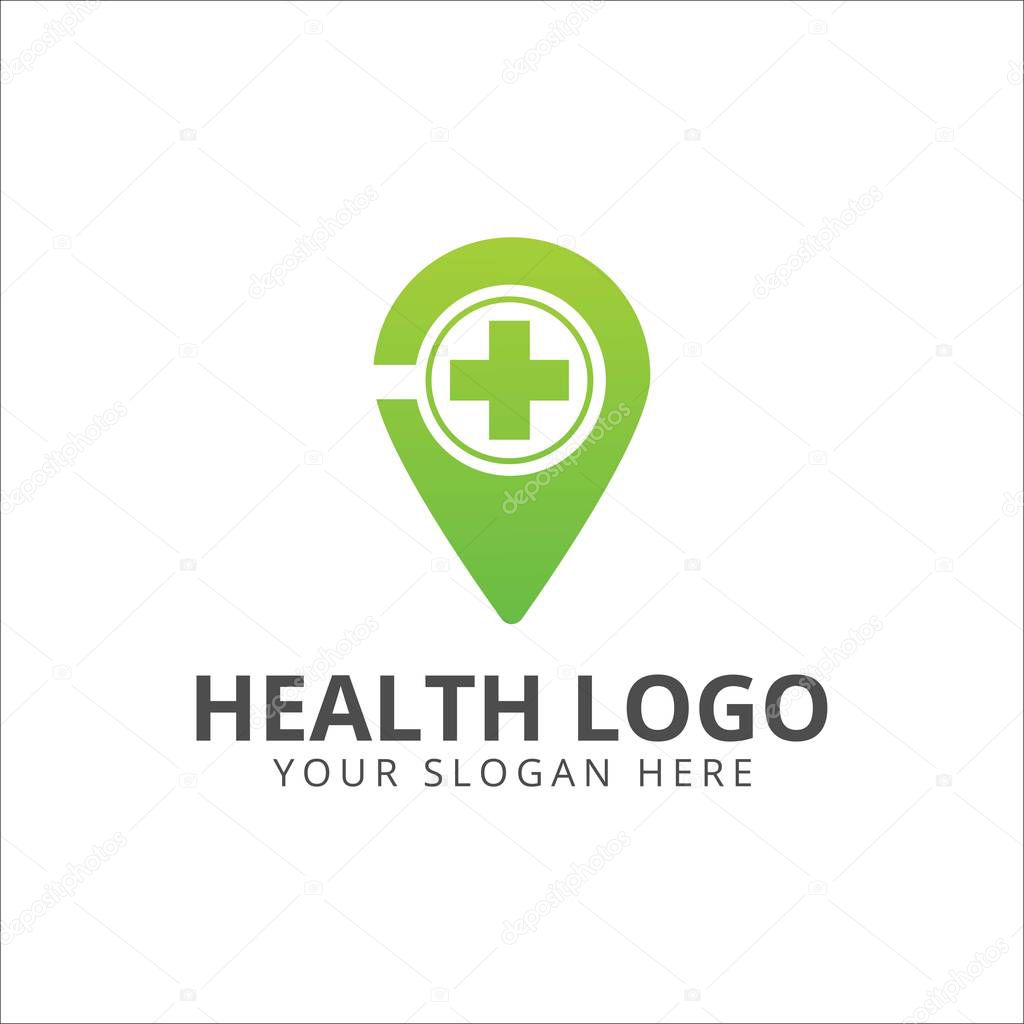 Health point logo design. Medical healthcare logo design