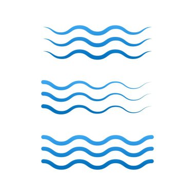 Su dalgası simgesi vektör çizim logosu