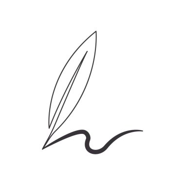 Tüy kalem logosu tasarımı ilham kaynağı