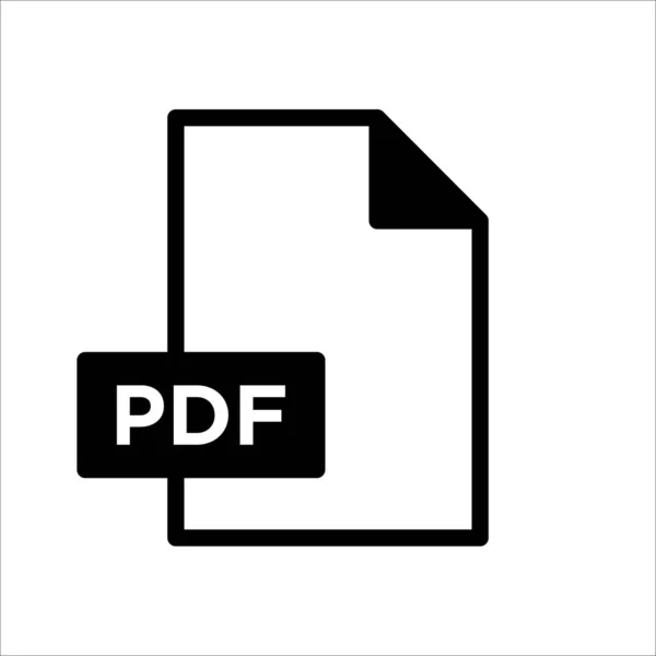 Signe Plat Pdf Icône Téléchargement Bouton Isolé Sur Fond Blanc — Image vectorielle
